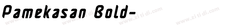 Pamekasan Bold字体转换